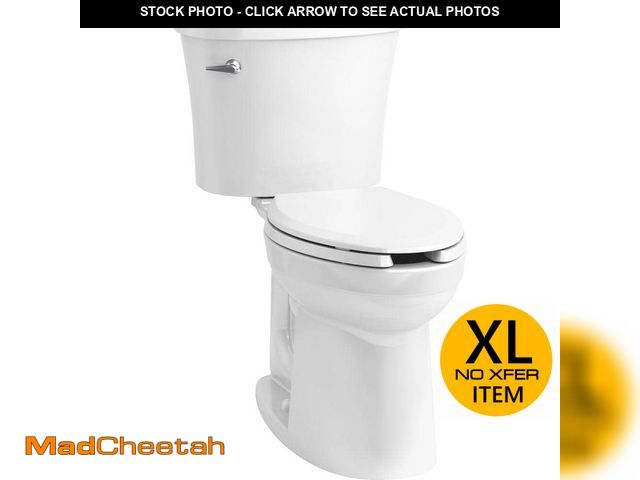 Lot 74-12614512 - KOHLER Kingston 12 in. Rough In 2-Piece 1.28 GPF Single Flush Elongated Toilet in White Seat Not Inc...