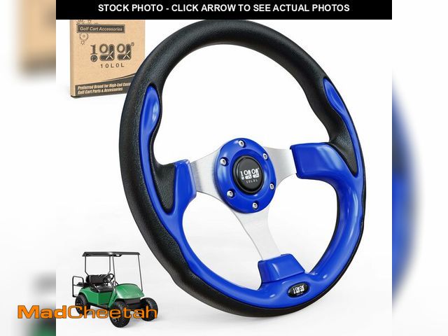 Lot 74-14376740 - 10L0L Golf Cart Steering Wheel, 13' Universal Fit for EZGO TXT/RXV, Club Car DS/Precedent, Yamaha G2...