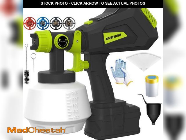 Lot 74-12311135 - ONEFINSH Cordless Paint Sprayer for Ryobi 18V Battery, Handheld HVLP Paint Gun with 3 Spray Patterns...