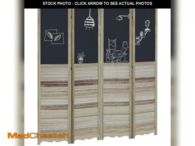 Lot 74-12032164 - HOMCOM 4-Panel Folding Room Divider with Blackboard - UNUSED
