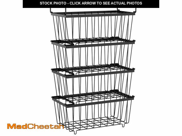 Lot 74-12604043 - iSPECLE Freezer Organizer Bins - 4 Pack Small Stackable Deep, Bins for 7 Cu.Ft, Easy Get Bottom Food...