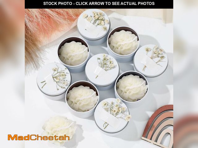 Lot 74-14278256 - Threlaco 12 Pcs Flower Candles Scented Bridesmaid Gift Set Soy Wax Aromatherapy Candles Bulk for Wed...