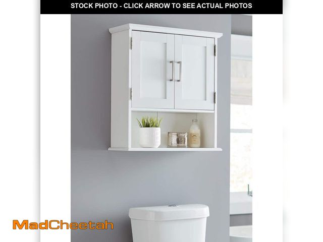 Lot 74-14222867 - Glacier Bay Shaker Style 23 in. W x 8.5 in. D x 26 in. H Bathroom Storage Wall Cabinet in White - UN...