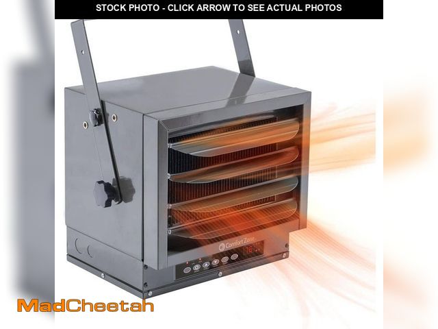 Lot 74-13823022 - (MISSING REMOTE) Comfort Zone 25000 BTU Fan Heaters Electric Furnace with Remote Control - USED