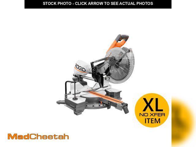 Lot 74-12799412 - Ridgid R4222 15 Amp Corded 12 In. Dual Bevel Sliding Miter Saw - USED