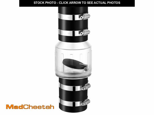 Lot 74-12710451 - Ceoighe Quiet Sump Pump Check Valve, 2 Inch PVC Check Valve Fits 2" Schedule 40 Pipe, Clear, Silent ...