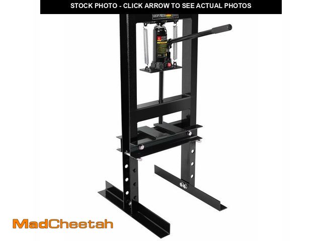 Lot 74-12570474 - 6T H-Frame Hydraulic Press, Heavy Duty Garage Floor Shop Press Tool with Adjustable Working Table an...