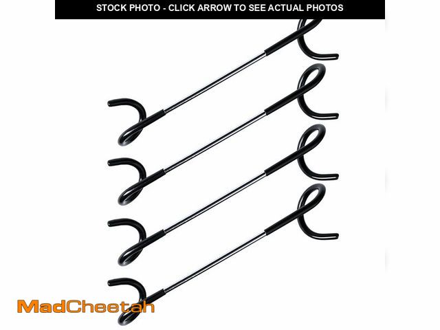 Lot 74-13540351 - Auto-plaza 4X Bird Feeder Pole Wrap Hooks, Outdoor Feeder Arm Camping Lantern Yard Hook Accessories ...