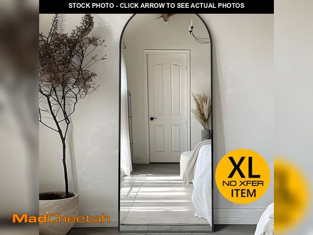 Lot 74-14604414 - Antok Arched Full Length Floor Mirror 58"x18.1" Full Body Mirror with Stand, for Bedroom, Living Roo...