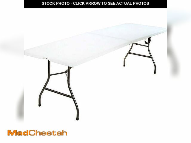 Lot 74-12685921 - Mainstays 8-inch Indoor Centerfold Folding Table, White - UNUSED