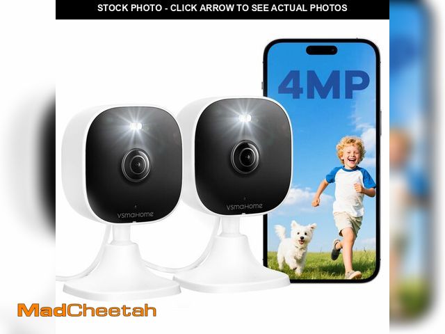Lot 74-13524818 - VSMAHOME 4MP Outdoor Indoor Cameras for Home Security Outdoor Security Camera Indoor 2.4g/5g Cameras...