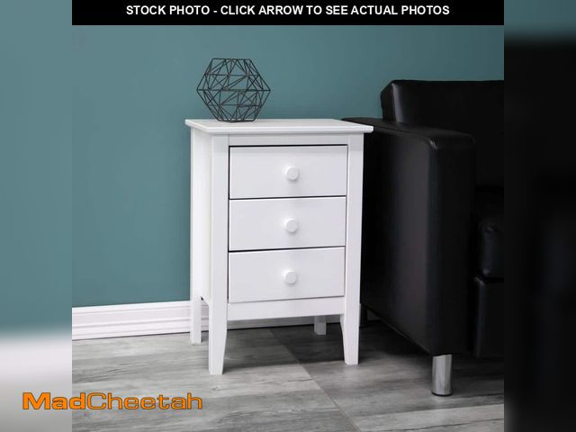 Lot 74-12584815 - Jela-USA 3-Drawer White Easy Pieces Solid Wood Chest of Drawers - UNUSED