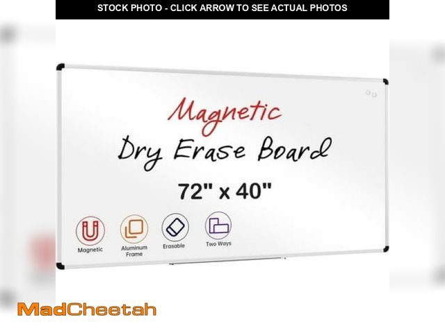 Lot 74-12379001 - VUSIGN Magnetic Whiteboard Dry Erase Board  72 X 40 Inches  Wall Mounted White Board with Pen Tray  ...