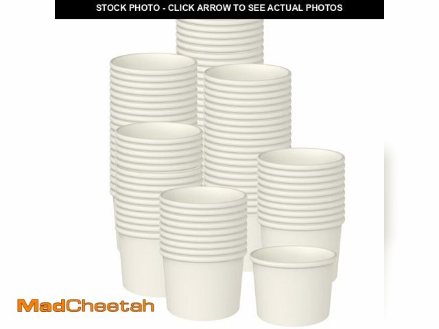Lot 74-14144865 - Axe Sickle 200 Pcs 4 Ounce Paper Ice Cream Cups Disposable Dessert Bowls for Hot or Cold Food, Sunda...