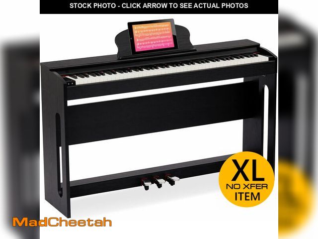 Lot 74-13072183 - AODSK 88-Key Weighted keyboard piano,Hammer Action Digital Piano with Speakers,Furniture Stand and T...