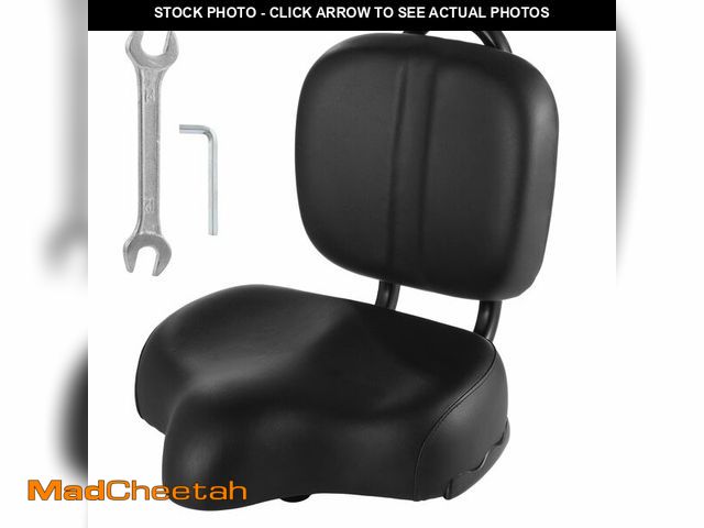 Lot 74-13622602 - Bike Seat with Backrest,Extra Wide Bicycle Seat with Back Support,Extra-Large Bicycle Seat with Padd...