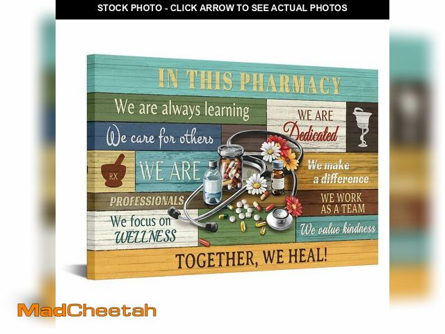 Lot 74-13067544 - KREATIVE ARTS Vintage Stethoscope Canvas Wall Art Medical Nurses Inspirational Quotes Office Decor F...
