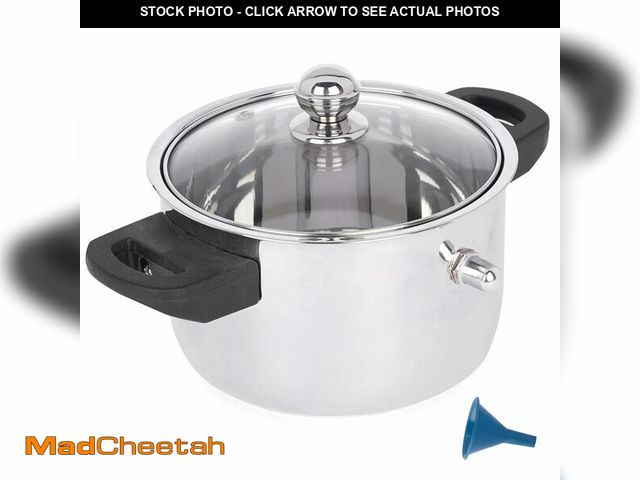 Lot 74-14061331 - KSJONE See Through lid Milk Boiler 50 oz/1500 mllitres Pot, Stainless Steel Double Wall Milk Cooker ...
