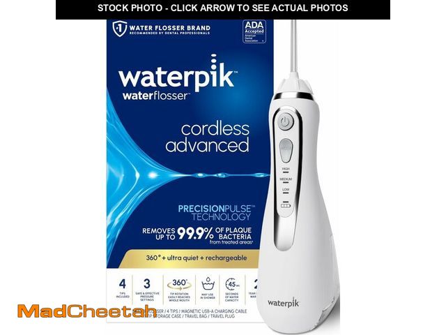 Lot 74-14386663 - Waterpik Cordless Advanced 2.0 Water Flosser For Teeth, Gums, Braces, Dental Care With Travel Bag an...