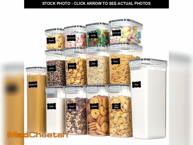 Lot 74-13051829 - CHEFSTORY Airtight Food Storage Containers Set, 14 PCS Kitchen Storage Containers with Lids for Flou...