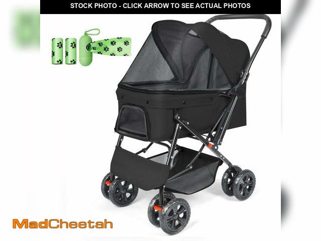Lot 74-13816435 - Wedyvko Pet Strollers with Reversible Handle for Small Medium Dogs with Mesh Windows, Removable Line...