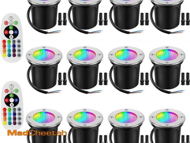 Lot 74-11558183 - Unirence Warm White RGBW Color Low Voltage Landscape Lights 10W Color LED Landscape Lighting IP67 Wa...