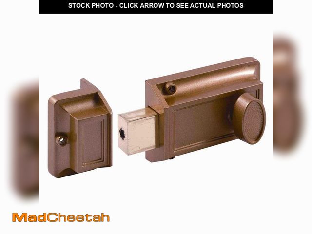 Lot 74-12826691 - Prime-Line Single Cylinder Rim Deadlatch, Diecast, Brass - UNUSED