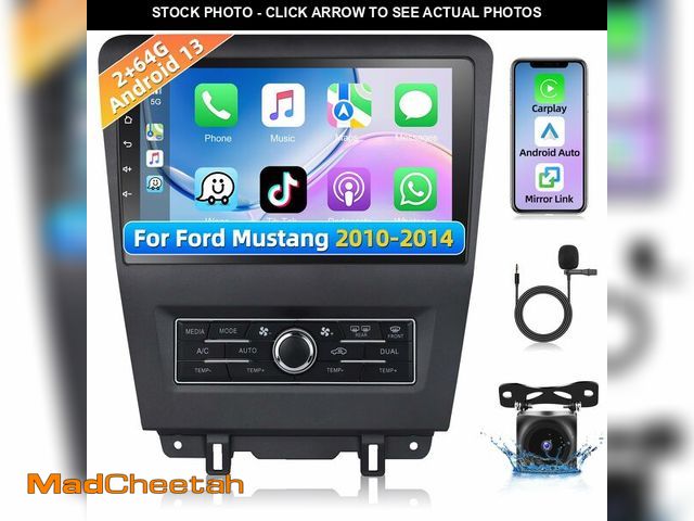 Lot 74-12606599 - Podofo 2G+64G Wireless CarPlay Car Stereo for Ford Mustang 2010 2011 2012 2013 2014,10.1 Inch Touch ...