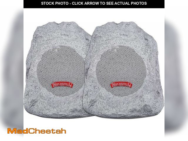 Lot 74-14318004 - (DAMAGE ON BOTH SPEAKERS) Margaritaville Ã¢â¬ÅOn The RockÃ¢â¬Â Outdoor Bluetooth Wireless Speake...