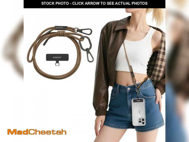 Lot 74-11553200 - MAGEASY Universal Cell Phone Lanyard - Anti-Theft Rope Crossbody Phone Strap for iPhone 16 Pro Max &...