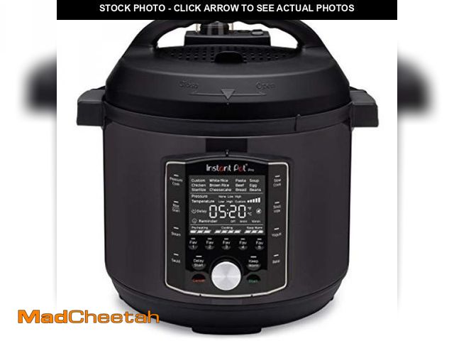 Lot 74-11597998 - Instant Pot Pro 10-in-1 Pressure Cooker, Slow Cooker, Rice/Grain Cooker, Steamer, SautÃ©, Sous Vide,...