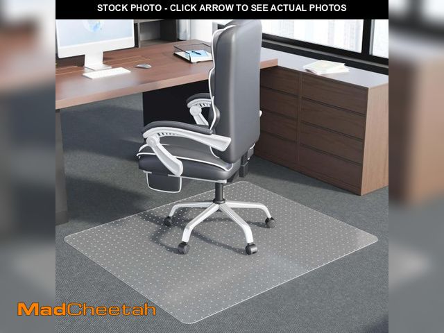 Lot 74-12043507 - 100pointONE Office Chair Mat for Carpet, Clear Computer Chair Mat for Low Pile Carpet, Sturdy Carpet...