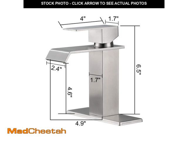 Lot 74-12791072 - Tahanbath Waterfall Spout Bathroom Faucet, Single Handle Bathroom Vanity Sink Faucet - UNUSED