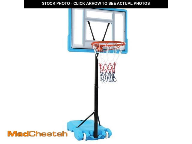 Lot 74-14324955 - Ktaxon Poolside Basketball Hoop Adjustable Height 45-53", Blue - UNUSED