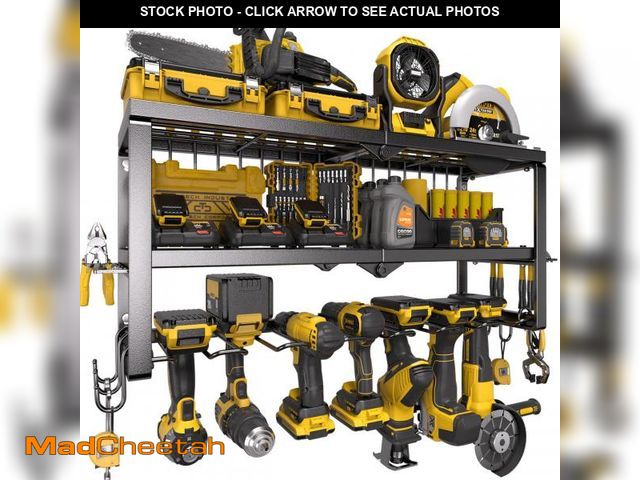 Lot 74-11556893 - Spampur Power Tool Organizer for Tool Storage, Drill Holder Wall Mount with Charging Station, Tool H...