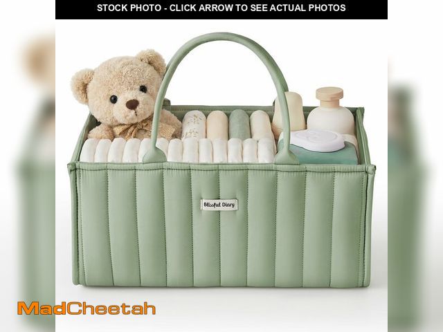 Lot 74-14145367 - Blissful Diary Baby Diaper Caddy Organizer, Stylish Storage Basket for Newborn Essentials and Diaper...