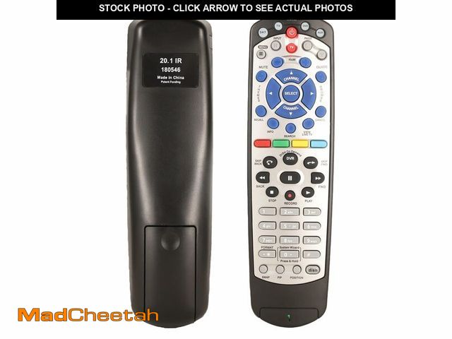 Lot 74-14263421 - 2 Pack New Dish Remote for Dish Network 20.1 IR Satellite Receiver TV DVD VCR Remote Control (Black)...