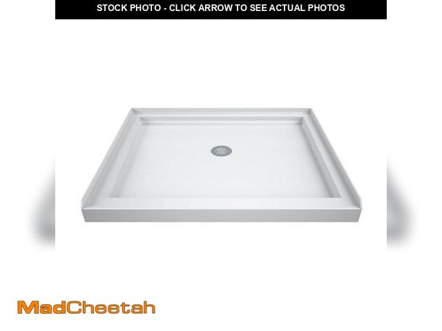 Lot 74-12933073 - DreamLine SlimLine 32 in. x 32 in. Single Threshold Alcove Shower Pan Base in White with Center Drai...