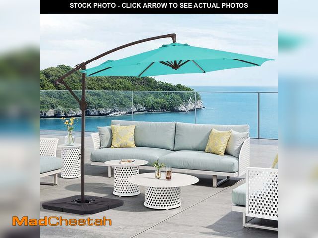 Lot 74-14585764 - FUNDAZE 10ft Patio Umbrella, Hanging Cantilever Offset Outdoor Umbrella with Tilting for Deck Backya...