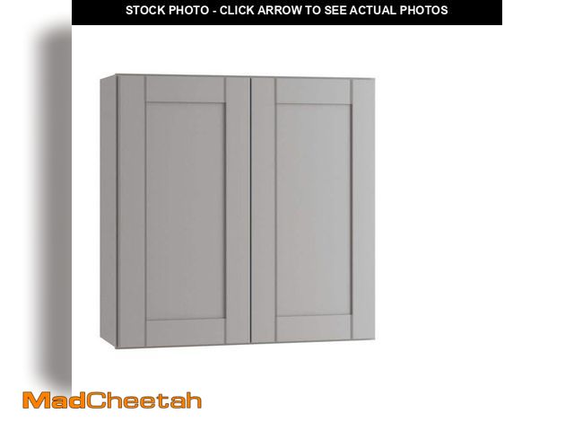 Lot 74-13287314 - MILL'S PRIDE Richmond Vesuvius Gray Plywood Shaker Stock Ready to Assemble Wall Kitchen Cabinet Sft ...