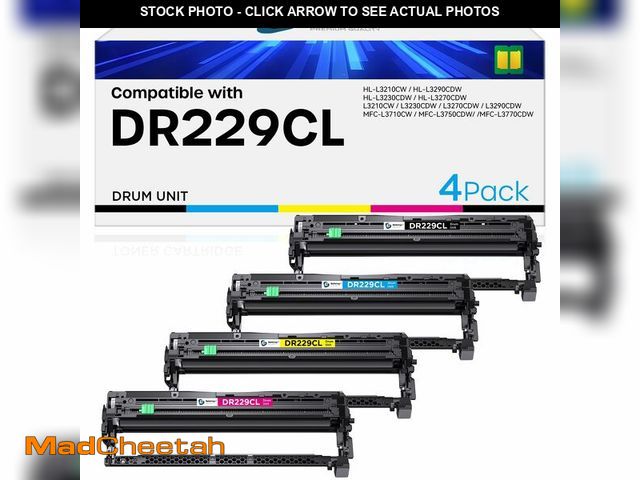 Lot 74-14423979 - belietop DR229CL Drum Unit 4 Pack Replacement for Brother Use with TN229XL - UNUSED