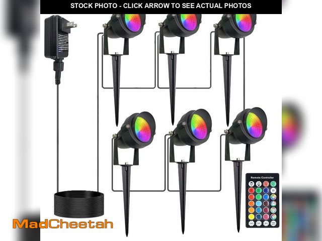 Lot 74-12700741 - FLRYBRG 30W Christmas Spotlight Outdoor with Remote Control 12V Low Voltage Spot Lights Outdoor RGB ...