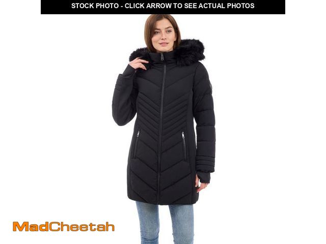 Lot 74-12372162 - Women's London Fog Faux Fur Trimmed Hooded Puffer Jacket XL - UNUSED