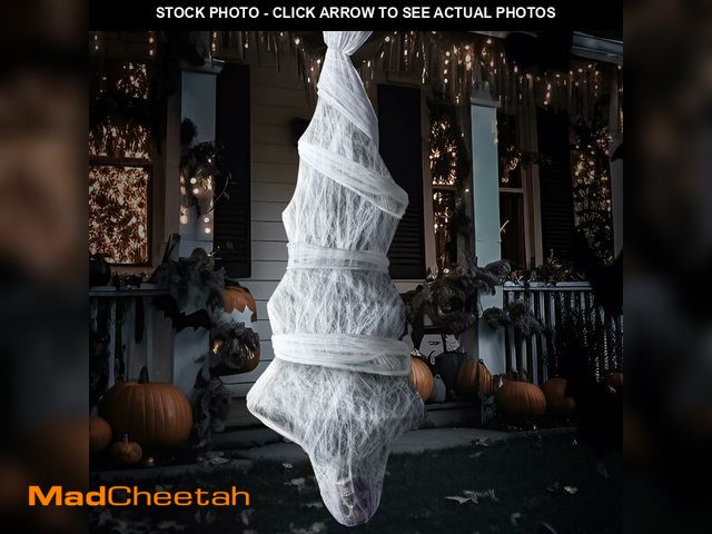 Lot 74-12713469 - JOYIN 72" Halloween Hanging Cocoon Corpse for Outside Decorations, Life Size Corpses Props Scary Ske...