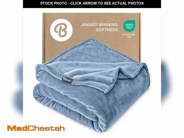 Lot 74-14331468 - Bare Home Fleece Blanket - Twin/Twin Extra Long - Ultra-Soft Lightweight for Bed, Sofa, and Couch - ...