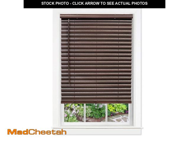 Lot 74-14072941 - ACHIM GII Luna Mahogany Cordless Light Filtering Venetian Blind with 2 in. Slats 27 in. W x 64 in. L...