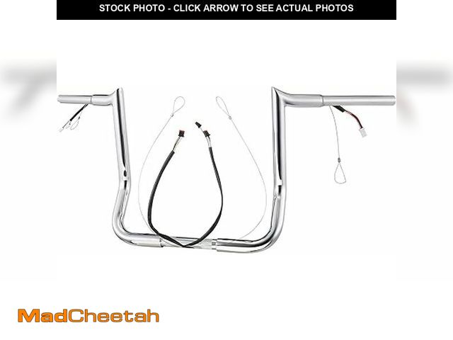 Lot 74-13213390 - Pre-wired 14" Handlebars 1.25" Fat Ape Hangers for Harley 2014-2023 Street Glide/Electra Glide/Ultra...