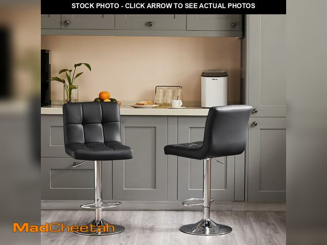 Lot 74-14289785 - DUMOS Bar Stools Set of 2, 24 inch Counter Height Bar Chairs, Upholstered Modern Kitchen Barstools w...