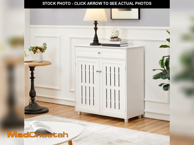 Lot 74-12289922 - 4 Tier Shoe Storage Cabinet 1 Drawer Closed Adjustable Shoes Rack - UNUSED