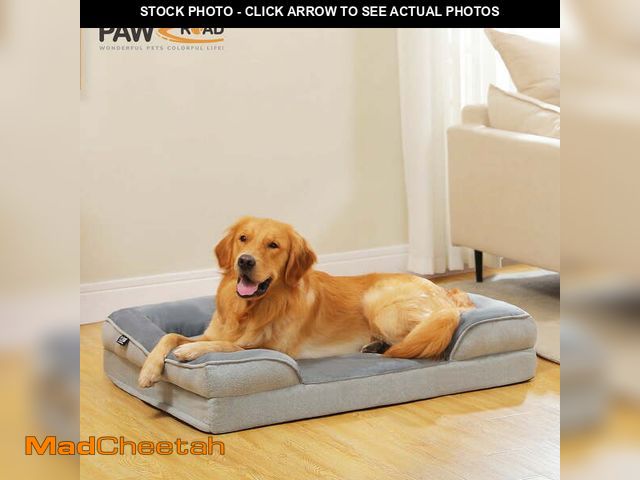 Lot 74-12836594 - PAWZ Road Orthopedic Dog Bed Removable Washable Cover Non-Slip Bottom Dog Sofa Bed, S-XL, Gray - UNU...